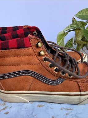 Vans Sk8-Hi MTE Suede Buffalo Plaid Sneakers men’s size 6 women’s size 7.5
